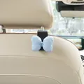 Cute light blue bow car seat back hook for interior storage and aesthetic decoration - Light Blue Bowknot (Black Hook)