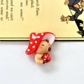 Cute miniature capybara resin figurine with red mushroom hat for DIY crafts and charms - Mushroom Capybara 2