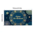 Dark teal festive envelope with gold mandala pattern and 16.6x9cm dimensions - 6 Mixed Designs / Set of 6