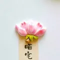 Cute pink peach blossom flower magnetic refrigerator magnet sticker for home decoration - 6.3x4.8cm