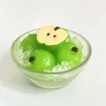 Calamita da frigo in resina realistica per dessert alla mela verde per decorazioni casa - Mela Verde Ghiacciata