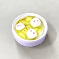 Calamita da frigo in resina 3D con design a ciotola di dessert estivo alla gelatina - Dessert in Ciotola Viola