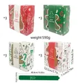 Ensemble de boîtes-cadeaux de Noël en carton avec fenêtre PVC et motifs festifs - Style Fenêtre de Noël (SD6008) / Lot de 12 (3 de Chaque Parmi 4 Styles)