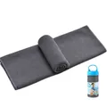 Ensemble de serviette rafraîchissante grise à séchage rapide avec gourde bleue large. - 1 Pièce (30*100CM) / Gris foncé