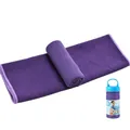 Serviette rafraîchissante violette séchage rapide avec bouteille de sport portable - 1 Pièce (30*100CM) / Violet