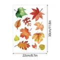 Watercolor maple leaf static window stickers fall decoration sheets 22x30cm - Watercolor Leaves and Berries (A296)