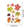 Autumn maple leaf, pinecone and acorn static window cling decals set, 22x30cm sheet - Mixed Acorns and Pinecones (A295)