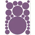 Set of purple circular wall decals in various sizes for bedroom decoration - 22*30cm / Grass Green