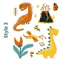 Playful cartoon dinosaur wall sticker collection for kids room decoration Style 3 - Dinosaur Style C (HY-119C) / 26*32cm Single Sheet