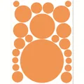 Set of multiple sized orange circular wall decals for romantic bedroom decoration - 22*30cm / Goose Yellow