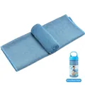Serviette rafraîchissante respirante bleu clair avec bouteille de stockage à large col - 1 Pièce (30*100CM) / Bleu clair