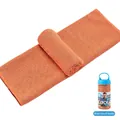 Serviette rafraîchissante orange avec bouteille portable pour le sport et fitness - 1 Pièce (30*100CM) / Orange