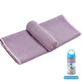 Serviette rafraîchissante violette à séchage rapide dans une bouteille portable sport - 1 Pièce (30*100CM) / Rose