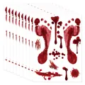 10 Blatt Halloween Blutige Fußabdrücke Aufkleber für Spukhaus Dekoration - Modell HY-132A / 10 Blatt Set