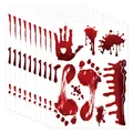 Gruselige blutige Handabdruck und Fußabdruck Wandaufkleber für Halloween Dekoration - Modell HY-132C / 10 Blatt Set