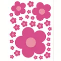 Variety of pink flower wall stickers in different sizes for kindergarten nursery decor - 22*30cm / Magenta