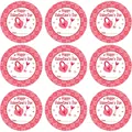 Set de nueve pegatinas decorativas Happy Valentine's Day con diseño de candado de corazón. - Diseño De Cerradura De Corazón De Feliz San Valentín (A165) / 18.5x14.2cm/Hoja