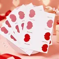 Close-up of Valentine's Day heart sticker sheets with 'LOVE TO YOU' text for gift sealing - Red Pink Heart Love Sealing Sticker / A242 [14x11cm]