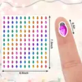 Dimensioni dettagliate per mini adesivi colorati a lampadina di Natale per scrapbooking - Stile Lampadina Colorata (A367) / 18.5x16.5cm