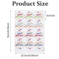 Detailed dimensions of the colorful Happy Birthday sticker sheet for party favors and gifts - Polka Dot Round Sticker (A399)