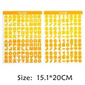 Creative yellow alphabet and number sticker sheet for DIY phone case and journal crafts - 15.1x20cm 2 Sheets/Pack / Yellow Letters And Numbers