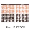 Brown alphabet and number sticker sheets for scrapbooking and DIY crafts, 15.1x20cm - 15.1x20cm 2 Sheets/Pack / Brown Letters And Numbers