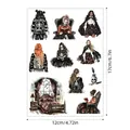 Gothic fashion girl sticker sheet, 12x17cm Halloween DIY decorative labels for journals - Midnight Witch Style (A795) / 1 Piece