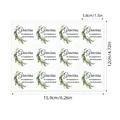 12 circular green leaf thank you stickers 1.5 inch for gift sealing and envelopes - Green Leaf Wreath Style (A341) / 12 Pieces/Pack (3.8cm) / White Base