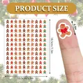 Guía de tallas detallada para lámina de pegatinas de hombre de jengibre de Navidad - Estilo de Pegatina de Hombre de Jengibre (A368)
