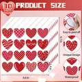 Juego de 480 pegatinas de San Valentín en forma de corazón impermeables con varios diseños - A527