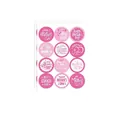 Various pink round Mother's Day gift packaging stickers with heartfelt messages - Pink Multiple Round Blessing Stickers (A552)