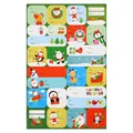 Etiquetas de regalo de Navidad adhesivas con Papá Noel y renos diseños festivos hoja - 24 Etiquetas/Paquete / A791