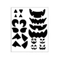 Schwarze Vinyl Kürbis Gesichtsausdruck Aufkleber für kreative Halloween Laternen Dekorationen - Stil B (A353-B) / 30x25cm
