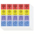 Detail of medication reminder stickers for morning, noon, evening, and bedtime - Time Period Classification Label (A322) / 15.5x12.5cm / Four Colors Combination
