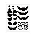 Set mit schwarzen DIY-Halloween-Kürbis-Gesichtsaufklebern für kreative Dekoration - Stil D (A353-D) / 30x25cm