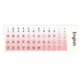 Universal color English keyboard stickers in pink for laptop and desktop computers - Pink Background Black Letter Style (A604) / 1 Piece/Pack (18x7.1cm)