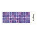Universal colorful English keyboard stickers in purple for laptop and desktop keyboards - Purple Series Combination Style (A607) / 1 Piece/Pack (18x7.1cm)