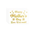 Gold Mother's Day stickers with heart patterns for gift sealing and packaging. - Gold Printed Heart Flower Style (A401)