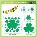 192 pegatinas de trébol de San Patricio en varios tamaños para decoración festiva - 192 Uds (30x30cm)