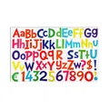 Set di adesivi colorati con lettere e numeri, inclusi caratteri maiuscoli e minuscoli decor - 36x15cm / Colorato