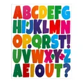 2-inch vibrant colorful uppercase alphabet and punctuation stickers for bulletin boards - 27.5x22cm/Sheet / Colorful