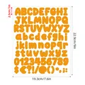 Orange alphabet and number sticker sheet, 1 inch tall letters for DIY scrapbooking - Orange (A825) / 1 Sheet (19.3x22.9cm)
