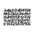 Adesivi neri con lettere e numeri per decorazioni di aule e poster scolastici - 36x15cm / Nero