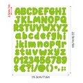 Green 1-inch alphabet and number sticker sheet for DIY journaling and scrapbooking - Grass Green (A828) / 1 Sheet (19.3x22.9cm)