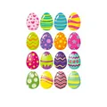 Colorful Easter egg stickers featuring various cartoon patterns for DIY holiday decoration - Style A (A52A) / 16 Stickers Per Sheet