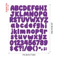 Purple alphabet and number sticker sheet with 1-inch individual character height - Deep Purple (A829) / 1 Sheet (19.3x22.9cm)