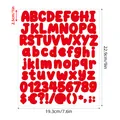 Red alphabet and number stickers for DIY crafts, 1 inch tall characters, vibrant red color. - Bright Red (A830) / 1 Sheet (19.3x22.9cm)