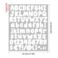 Adhesive 1-inch white alphabet and number sticker sheet for DIY craft and journal decoration - White (A831) / 1 Sheet (19.3x22.9cm)