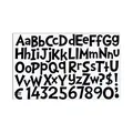 Detail view of black waterproof alphabet and number stickers for DIY gift card decoration - A394 Black Alphabet Numbers / Single Sheet (36x15cm)