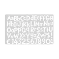 Detailed view of white waterproof alphabet and number sticker sheet for DIY gift decoration - A394 White Alphabet Numbers / Single Sheet (36x15cm)